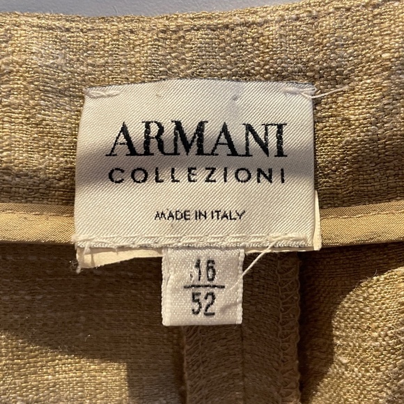 Vintage Armani Collezioni linen wide leg palazzo pants size 16 / 52 - Picture 3 of 6